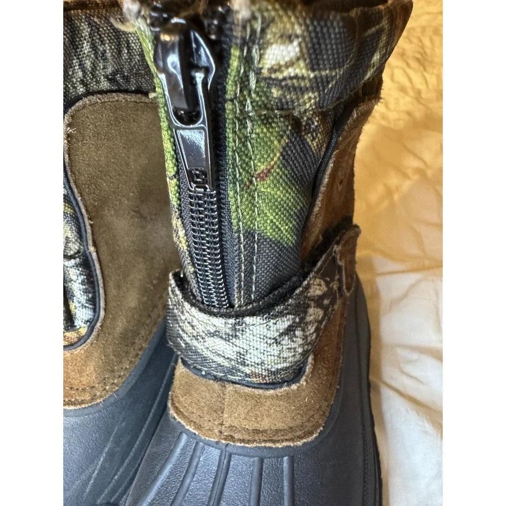 Mossy Oak Ozark Trail Youth Boys' Temp Rated Camo Print Snow Boots Shoes:‎ Sz 8